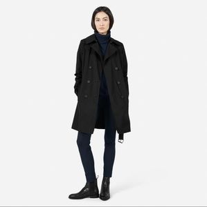Black everlane trench coat